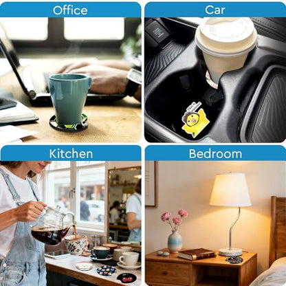 2PCS Bat Car Cup Holder Coasters Universal Anti-Slip Rubber Mat - color: Bat