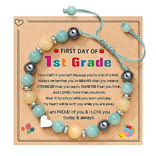 UPROMI To My Daughter/Granddaughter/Niece Bracelet Gifts for Girls - style: First Day of 1st Grade