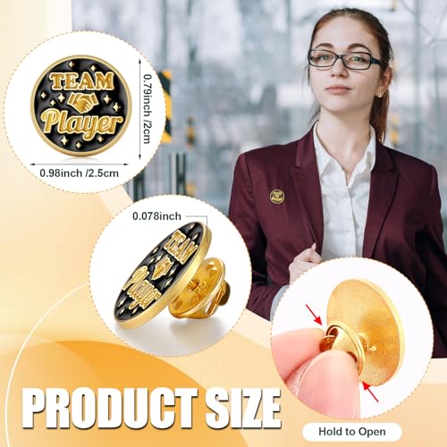Ceenna 50 Pcs Employee of the Month Star Lapel Pins, Team Player - style: Team Player