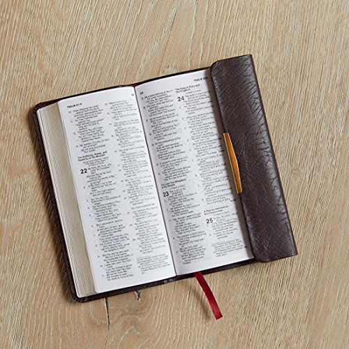 KJV Compact Checkbook Bible, Black Bonded Leather, Red Letter: King James Version, Holy Bible