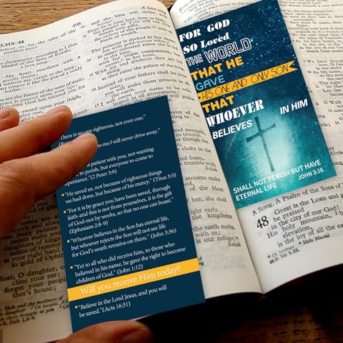 200 Pcs Gospel Tract Card Christian Inspirational Bible Verses Bookmark Salvation Cards Pocket Holy Postcard Prayer Postcards for Christian Gift.