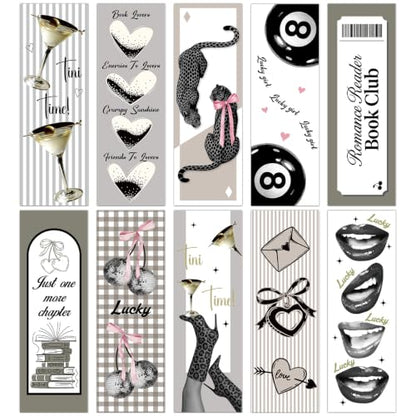 100 Pcs Aesthetic Bookmark Gifts Book Marks for Book Lovers - color: Aesthetic