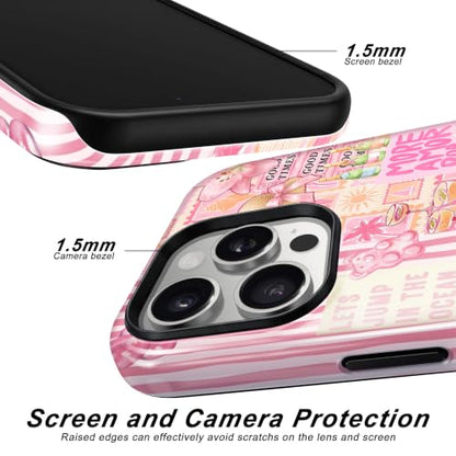 for iPhone 16 Pro Max Case, Cute Pink Summer Magnetic Phone Case - color: Blush Pink, size: iPhone 16 Pro Max
