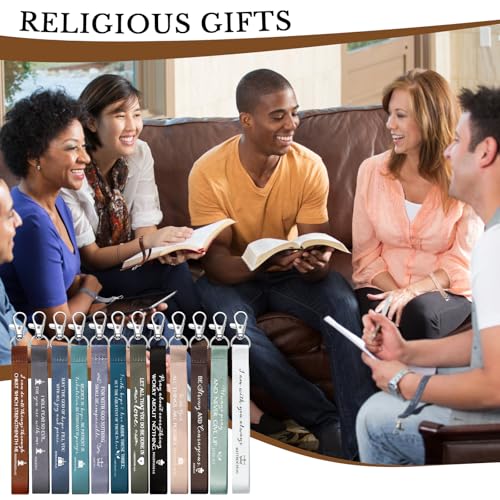 Roowest 120 Pcs Christian Bible Verse Keychains Gifts Bulk - color: Dark Color