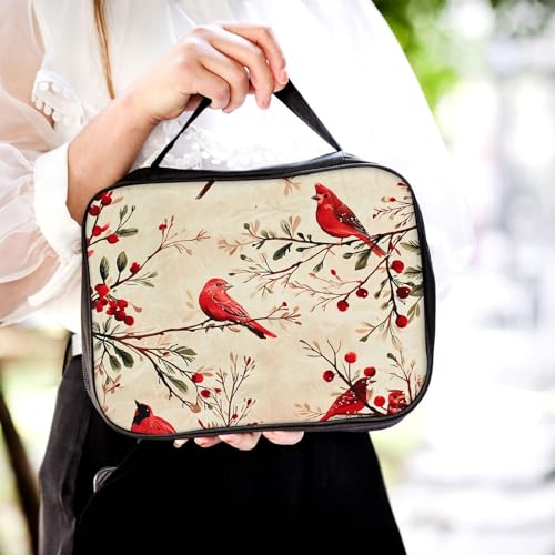 Bible Cover for Women Kids, Bible Carrying Case Church Bag Bible Protective with Zippered Back Pocket, Gift for Adults Lady Women Men, Fabric with Birds - color: Fabric With Birds