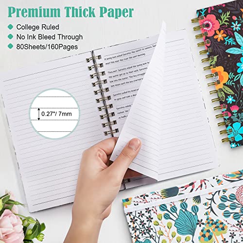 OMEYA Spiral Notebook, A5 Lined Journals for Women, College Ruled 160 Pages - color: White Fruit, size: A5