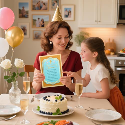 Religious Happy Birthday Card for Family Friends - color: Grace and Joy