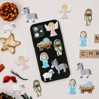 Cinnvoice 60 Pcs Christmas Nativity Scene Sets for Crafts - color: Colorful, style: Jesus