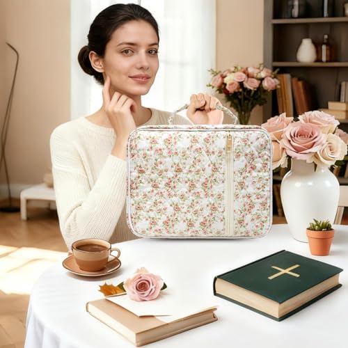 Bible Cover for Women (Siamese Rose, Large) - color: A4 Siamese Rose