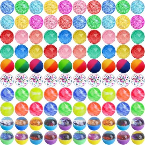 144 Pcs Bouncy Balls Bulk 32mm Bounce Balls 6 Styles High Bouncing Balls Toys for Kids Party Favors Birthdays Gift Classroom ssorted Colorful High Bouncing Ball for Boys Gilrs Birthday Carnival Prizes - color: Mixed Colors, size: 32 mm 144 Pack