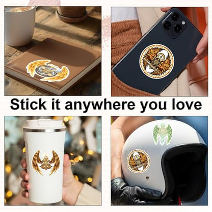 [4PCS] St Michael Sticker Archangel 4 Pack Symbol of Protection and Faith - color: Archangel Sticker