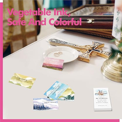 Gethelud 200 PCS Bible Verse Cards, 60 Delicate Designs Mini Prayer Cards Water-color Style Motivational Inspirational Quote Cards for Religious Christian Women Woman - style: Watercolor Style -200pcs