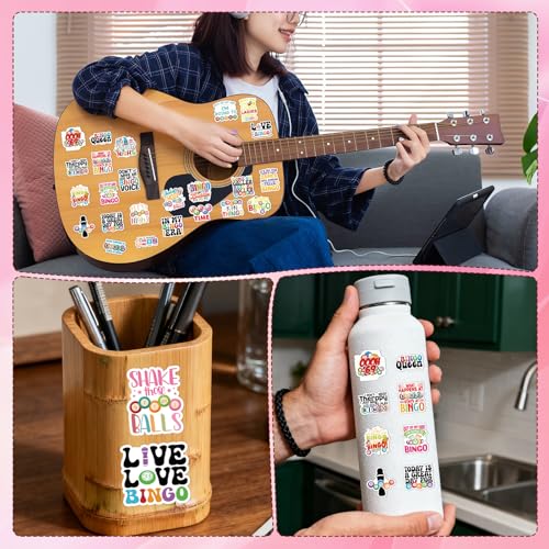50 Pcs Funny Bingo Stickers for Adults Bingo Accessories Stickers - style: Bingo