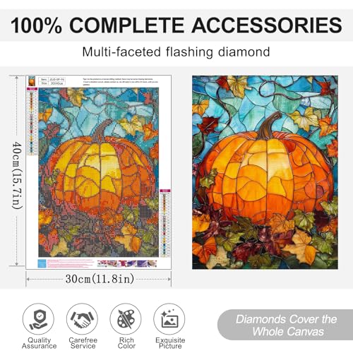 Pumpkin Diamond Art Kits for Adults,Fall Diamond Painting Kits for Beginner - color: JOJO-DP94