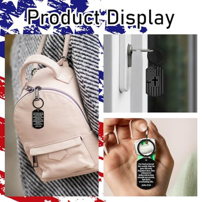 AXEN Christian Gifts for Men, Religious Keychain with Bible Verse Scripture for Dad, Son, Brother, Boyfriend - color: Style 4