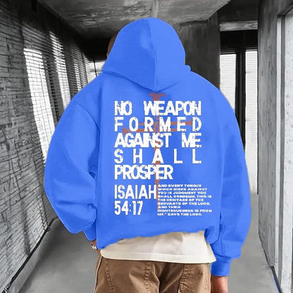 Christian Hoodies for Men Jesus Religious Faith Tops - color: Blue, size: Small