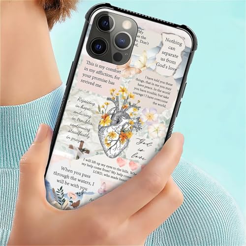 for iPhone 15 Pro Max Case | Classic Slim Cover Design | Bible Verses Heart - color: Bible Verses Heart, size: iPhone 15 Pro Max
