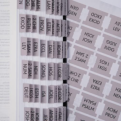 DiverseBee Laminated Bible Tabs (Large Print, Easy to Apply), Bible Tabs Old and New Testament, Bible Study Journaling Supplies, Bible Accessories, Index Tabs, 72 pcs (Clay) - color: Clay