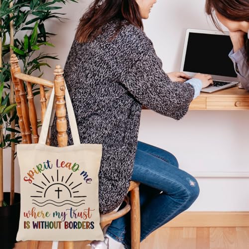 Christian Gifts for Women, Bible Verse Tote Bag, Canvas Tote Bag for Shopping Beach Grocery Birthday - color: Boho Christian 999