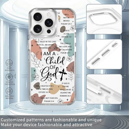 for iPhone 15 Pro Case [Compatible with Magsafe],Girls Women Clear Magnetic Case Silicone Shockproof Protective Cover with Pattern Bible Verses - color: Bible Verses, size: iPhone 15 Pro