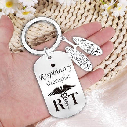 Inspirational Keychain for Women, Appreciation Gift for Mother Daughter Best Friend, Christmas Key Ring - style: Respiratory Therapist