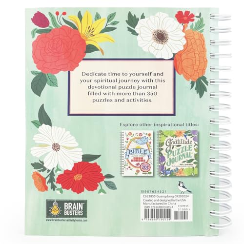 Devotional Puzzle Book and Journal: 350 Promts, Prayers and Puzzles to Reflect and Connect, Journaling & Reflection (Part of the Brain Busters Puzzle Collection)