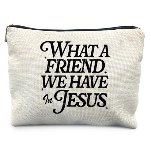 Christianity Makeup Bag for Women, Scripture Bible Verse Cosmetic Bags,Gifts for For Mom Friends Teen Girl & Women Travel, Faith Christian Zipper Makeup Pouch for Purse - color: Bible-Jesus