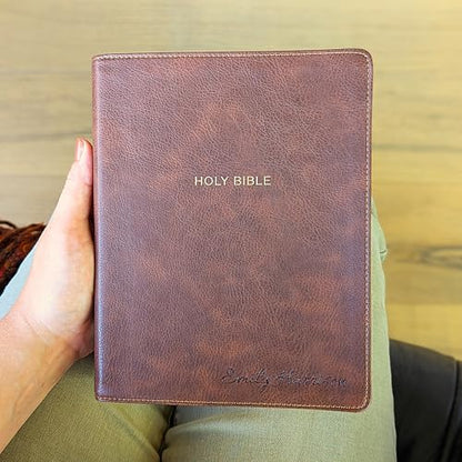 Personalized NKJV Journaling Bible | New King James Version | Custom Engraved Name | Wide Margin Study Bible | Christian Gift for Men & Women