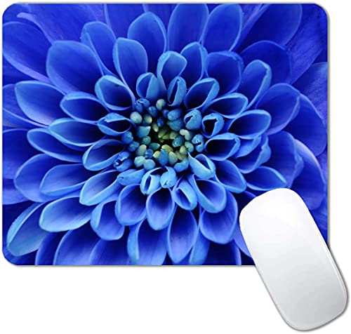 Blue Flower Mouse Pad,Cute Floral Mouse pad,Custom Small Mouse Pads with Designs,Portable Office Non-Slip Rubber Base Wireless Mouse Pad for Laptop - color: S322
