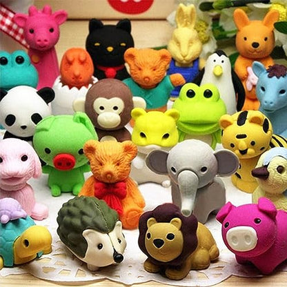 URSKYTOUS 35Pcs Animal Erasers Desk Pets for Kids,Classroom Prizes - style: 35Pcs