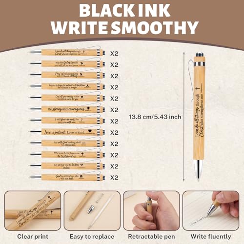 Sprial Notebooks with Pens Bulk, 48 Pack, 5.5 x 4.7 Inch Christian - color: Christ