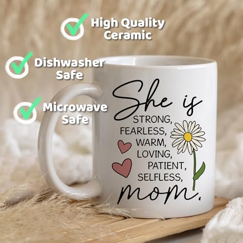 Mothers Day Gifts for Mom Mugs, Mama Best Moms Cup Gift from Daughter, Coffee Mug with Inspirational Quote, Cute Mama Mugs for Daily Tea and Coffee, Coffee Mug for Mom Affirmations - color: Mom