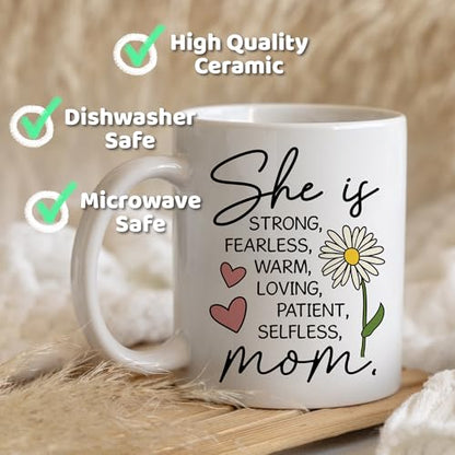 Mothers Day Gifts for Mom Mugs, Mama Best Moms Cup Gift from Daughter, Coffee Mug with Inspirational Quote, Cute Mama Mugs for Daily Tea and Coffee, Coffee Mug for Mom Affirmations - color: Mom