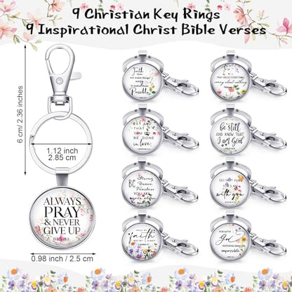 Fumete Christian Keychain Bulk for Wowen Men - style: Flower Style