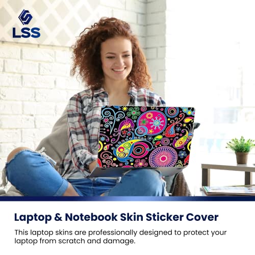LSS 15 15.6 Inches Laptop Notebook Skin Sticker with 2 Wrist Pads - Reusable Cover Protector Vinyl Sticker Cover Decal Fits 13" - 16" HP Asus Acer Samsung - Art Design - color: Art Design, size: 13" - 16"