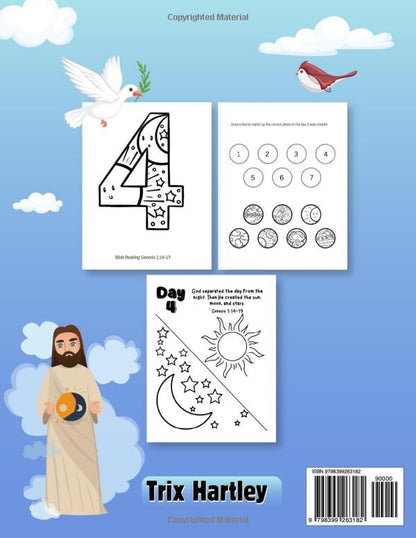 God's Creation in 7- Days: Bible Coloring Book for Kids