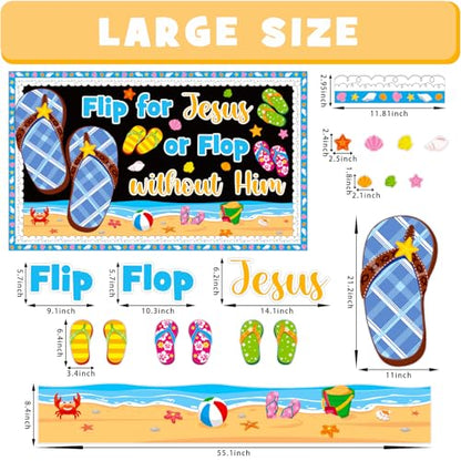 Christian Bulletin Board Set, Summer Theme Classroom Decorations