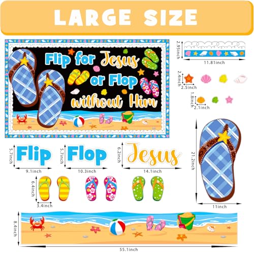 Christian Bulletin Board Set, Summer Theme Classroom Decorations