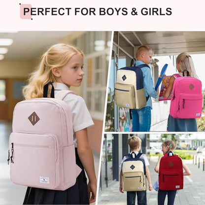 VX VONXURY Kids Backpack for School Travel,16.7 Inch Lightweight Bookbag - color: Pink