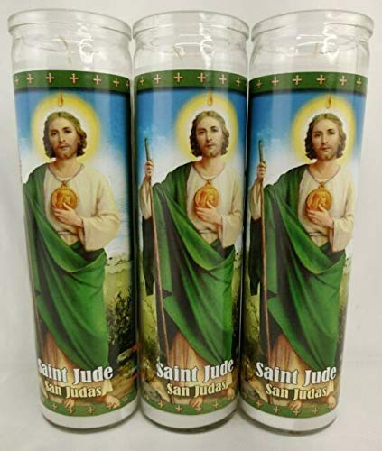 imagen 12 Saint Jude, San Judas Religious Candle, Devotional, Vigil, Novena, Prayer, Saints, Candles White
