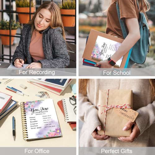 You are Loved Forever Spiral Notebook, Floral Christian Notebook, Church Prayer Journal, Inspirational Bible Verse Writing Gifts for Women Men Friends Teachers Sister BFF - style: You Are