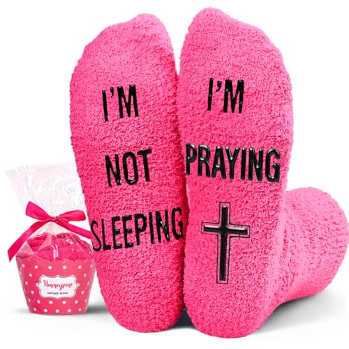 HAPPYPOP Christian Gifts - Christian Faith Religious Gifts, Jesus Socks for Christian - color: Coral Fleece