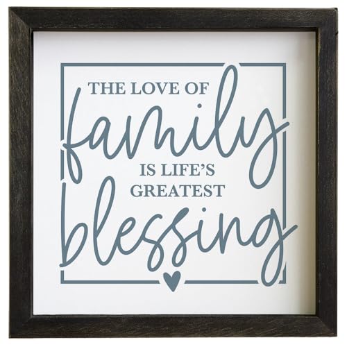 Simply Said, INC Rustic Frames Family Decor, Life's Greatest Blessing, 10 inch Wood Sign, Made in USA, RF1539 - color: Love Of Family Blessing