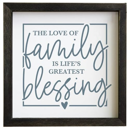 Simply Said, INC Rustic Frames Family Decor, Life's Greatest Blessing, 10 inch Wood Sign, Made in USA, RF1539 - color: Love Of Family Blessing