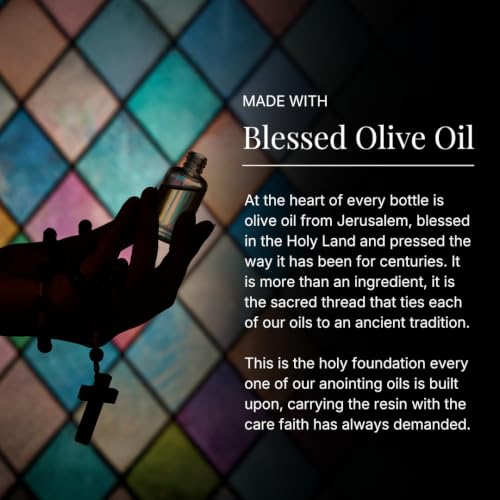 Rose of Sharon & Frankincense & Myrrh Anointing Oil Pack | Blessings from The Holy Lands | Blessed from Jerusalem | Christian Gifts | Biblical Spices | 2 x 9ml Each