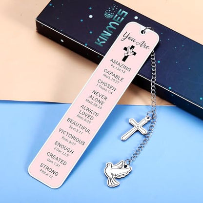 Bible Bookmarks for Women Baptism Gifts for Teen Girls Christian Back to School Gift for Daughter Confirmation Bookmark for Teen Girl Faith Based Birthday Christmas Stocking Stuffers