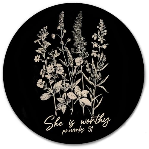 Boho Floral Inspirational Mouse Pad, Dark Floral Plant Bible Verse Motivational Vegetation Mousepad Mouse Mat with Non-Slip Rubber Base for Home Office Desk Accessories, 7.9x7.9Inch - color: Color05