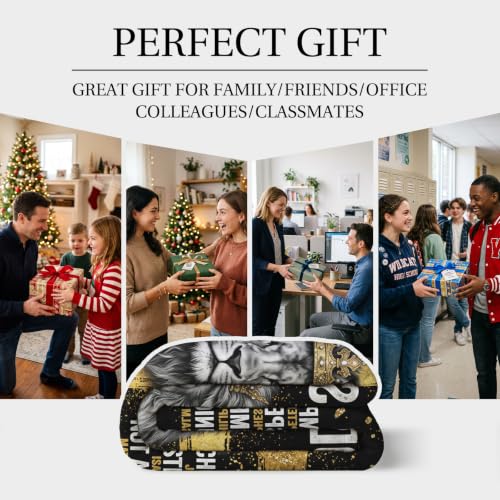 Jekeno Religious Lion Gifts Blanket Christian Verse Throw Blanket - color: Lion, size: 50x60 Inch