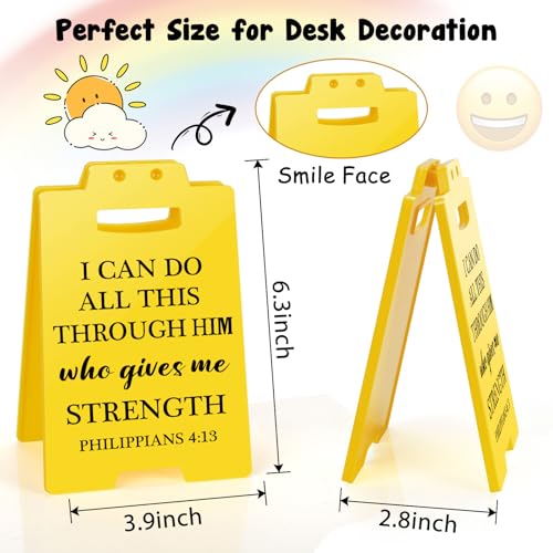 Inspirational Christian Bible Verse - I Can Do All This, Quote Philippians 4:13 Motivational Positive Desk Sign Religion Decor for Women Men Friend Student Galentines Valentines Day Birthday - style: I Can Do All This