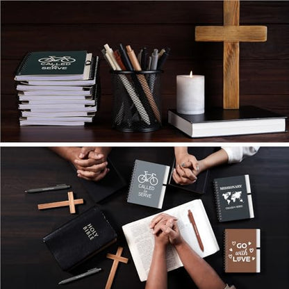 Gueevin 12 Pack Christian Gifts Prayer Journal for Woman Notebook Pen Set